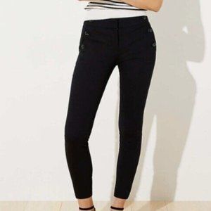 NWT LOFT Women's Sailor Skinny Ankle Pants - Black